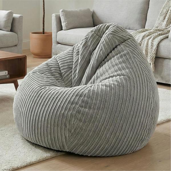 rucomfy Jumbo Cord Slouchbag - Indoor Classic Bean Bag for Adults