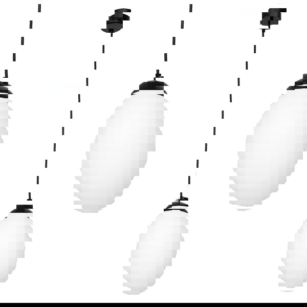 Milagro Lima Hand Made Designer Pendant Lamp Matt Black And Cool White