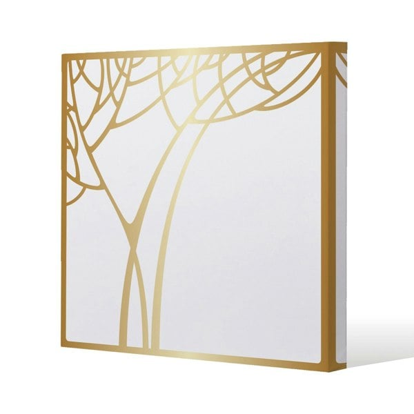 Benjamin Tate Design Golden Tree Slim Style Canvas Print  60x60cm , 15mm Slim Real wood.