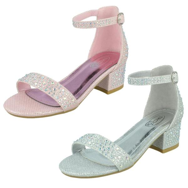 Spot On Girls Spot On Mid Block Heel Sandals H1112