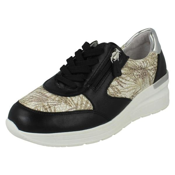 DB Shoes Ladies DB Casual Wedge Trainers Wolf