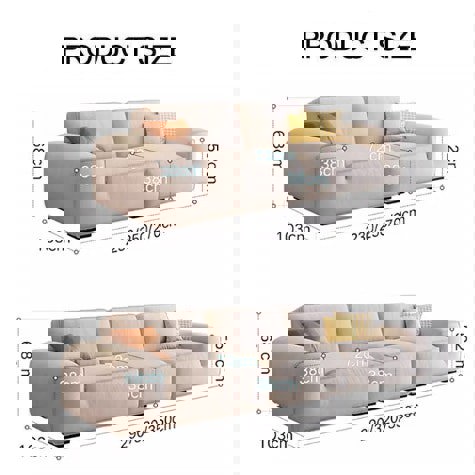 Freya Two Seater, Three Seater, Four Seater Sofa, Suede-Rit Concept-Rit Concept