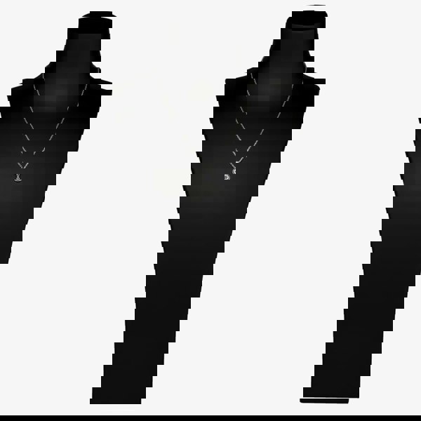 T. H. Baker Silver Blue and White Cubic Zirconia Round Pendant and Earring Set SET9729