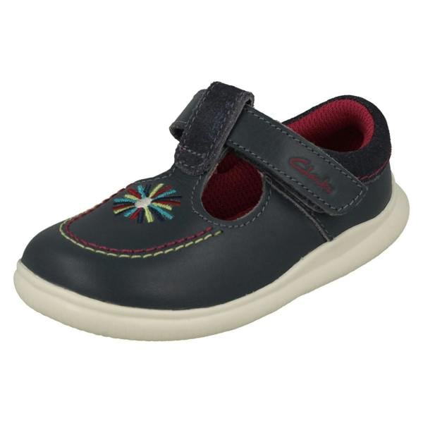 Clarks Girls Clarks Embroided Detailed T-Bar Shoes Crest Prom