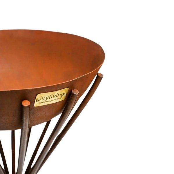 Ivyline Outdoor Tall Metal Dakota Firebowl