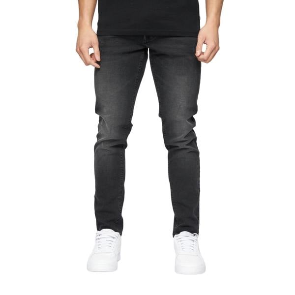 Crosshatch Mens Buraca Slim Jeans - Black Wash