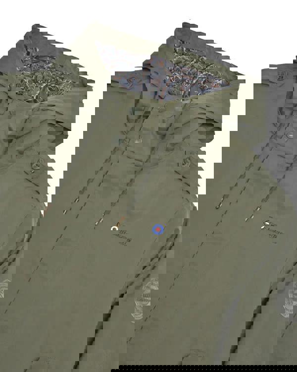 Lambretta Mens Waterproof Paisley Hooded Classic Badge Parka