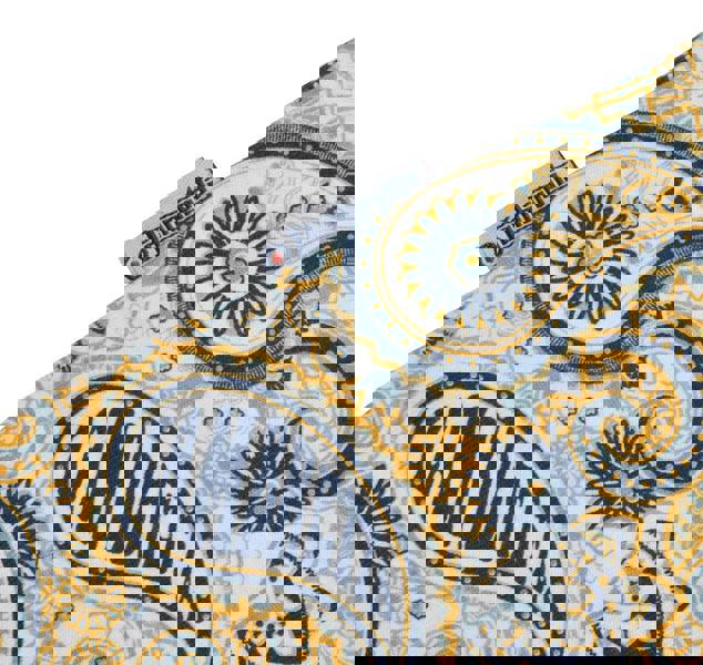 Lambretta Mens Classic Paisley Print Mod Retro Ska Casual Polo