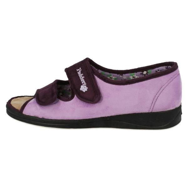 Padders Ladies Padders Wide Fitting Open Toe Slippers - Lydia