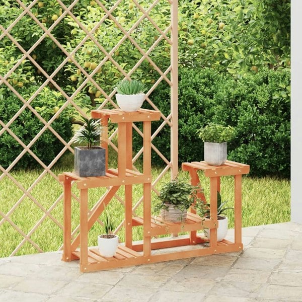 Berkfield Flower Stand 90x25x73.5 cm Solid Wood Fir