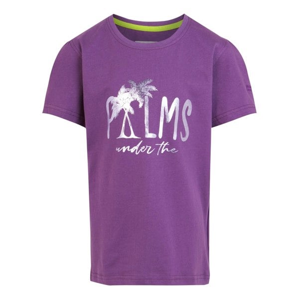 Regatta Childrens/Kids Bosley VII Palm Tree T-Shirt - Sunset Purple