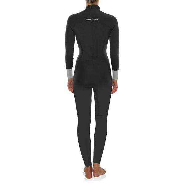 Ocean & Earth 4/3 Womens Free Flex Chest Zip Wetsuit Black