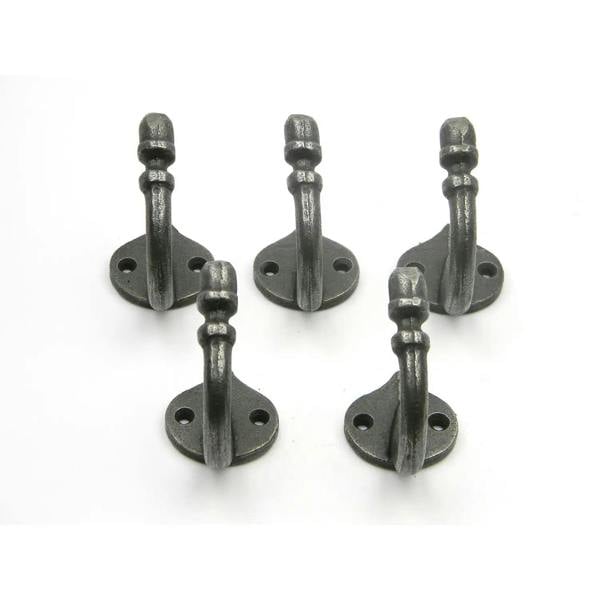 Single Robe Hook Acorn Tip Spearhead Antique Iron 2" / 50mm