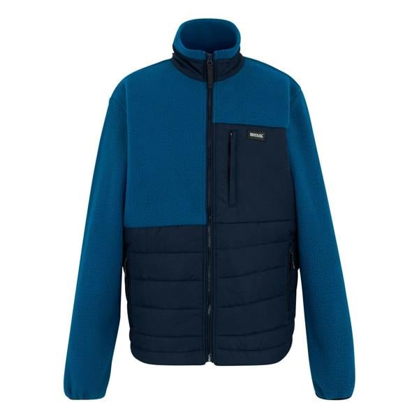 Regatta Mens Frankie Borg Full Zip Hybrid Jacket - Navy/Snorkel Blue - 
