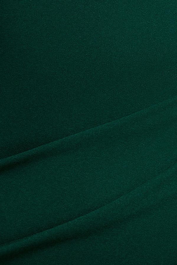 Off The Shoulder Pleated Waist Maxi Dress - Emerald Green DR2594