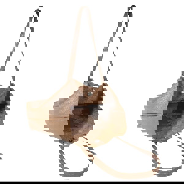 Assots London 'MAISIE' Tan Real Pebble Grain Leather Shopper Tote Bag