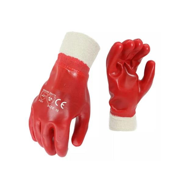 Kingfisher Red Rubber Glove Knit Wrist - One Colour