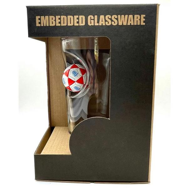 Personalised England Football Whisky Glass - close-up detail