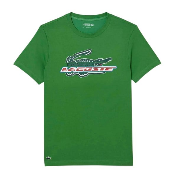 Lacoste Mens Quick Dry Crew Neck T-Shirt - Green