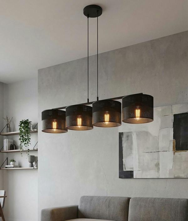 Emibig KARBON Pendant Lamp 4 x E27 Black