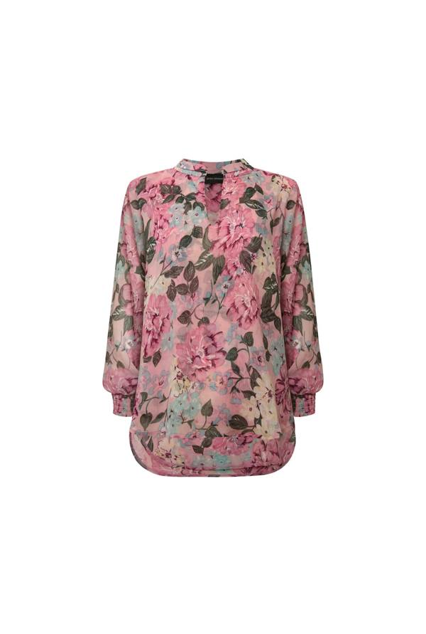 James Lakeland Pink Peony Print Blouse