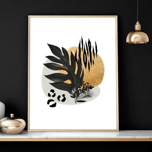 Unique wall art for living room | set of 3 framed wall art