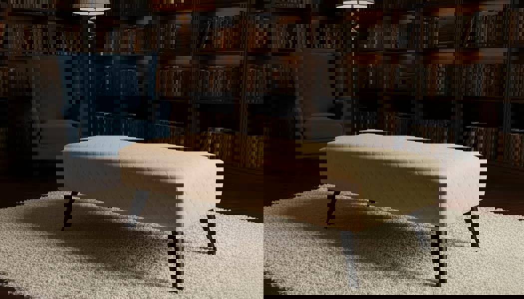 Premium Stitched Footstool Bench &amp; Coffee Table with Hidden Storage - ISTOOLS