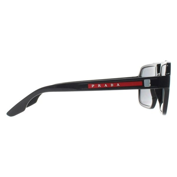 Prada Sport Sunglasses PS01XS 1AB02G Black Dark Grey Polarized