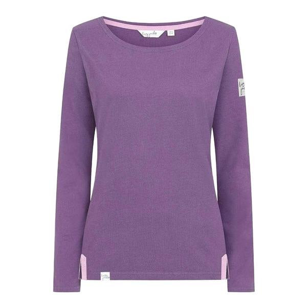 Lazy Jacks Women's Plain Breton Top - Loganberry