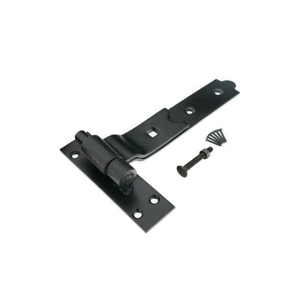 Hook and Band Hinge - Cranked - Black