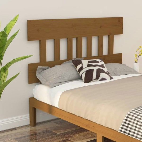 Berkfield Bed Headboard Honey Brown 183.5x3x81 cm Solid Wood Pine