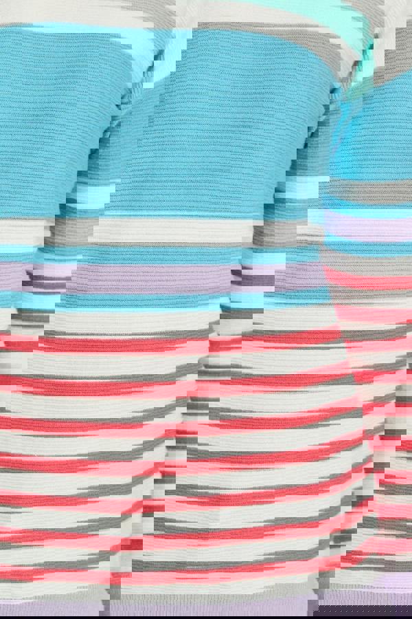 Mudflower Ottoman Multi-Stripe Pattern Knit Jumper