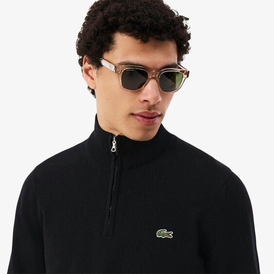 Lacoste AH1980 Quarter Zip Cotton Knit