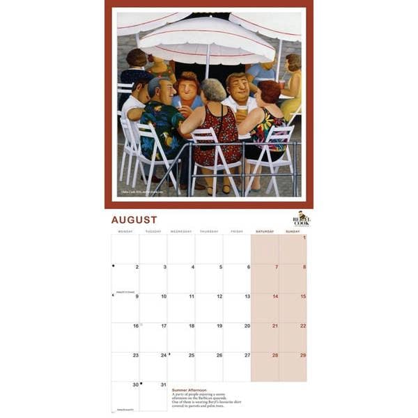 Beryl Cook Calendar 2027, Wall Calendars, Month To View, Art, Gift