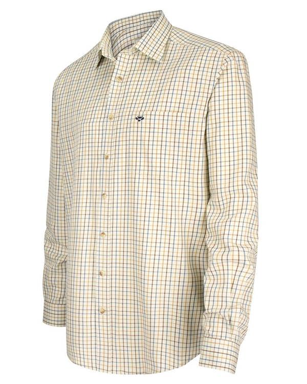 Hoggs of Fife Inverness country check shirt  in Brown check