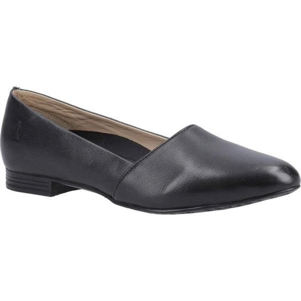 Hush Puppies Lola Senior Leather Girls's Black Ballet Flats