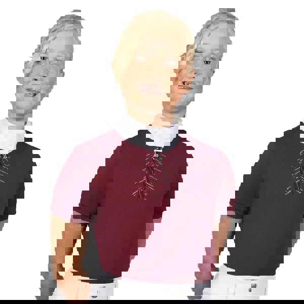 Coldstream Childrens/Kids Harthill Show Shirt - Windsor Wine