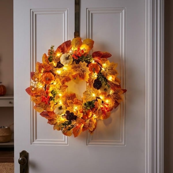 Garden Greatness Welcome Fall Wreath Front Door Wreath