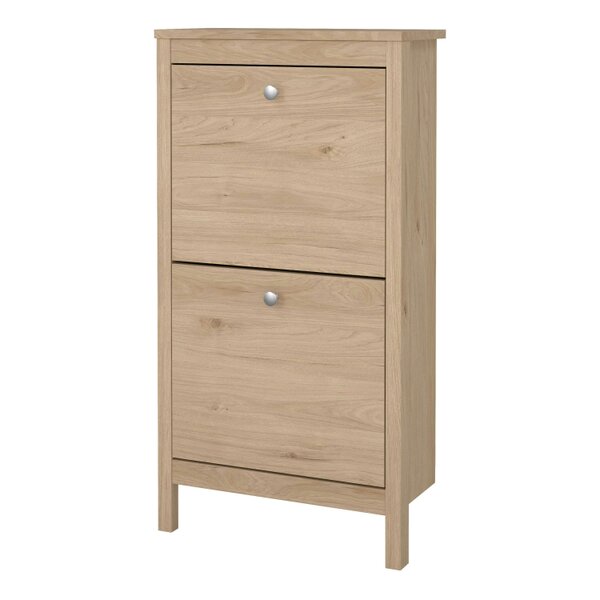 Wyld Haus Gossmere Hickory Oak Effect Shoe Cabinet 2 Doors