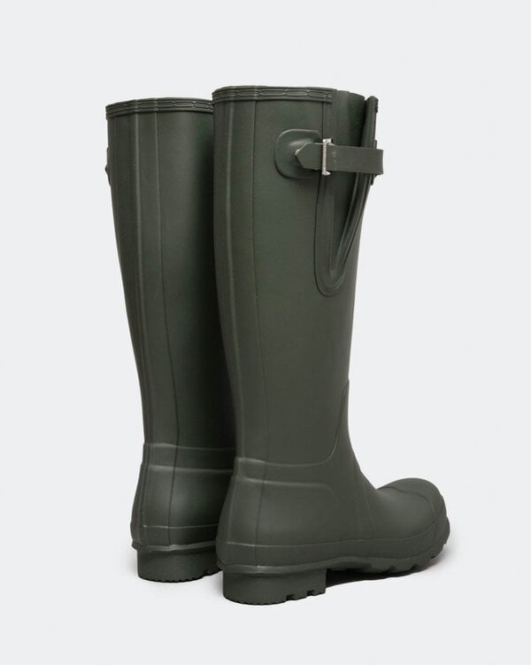 Hunter Original Tall Side Adjustable Mens Wellies - Dark Olive