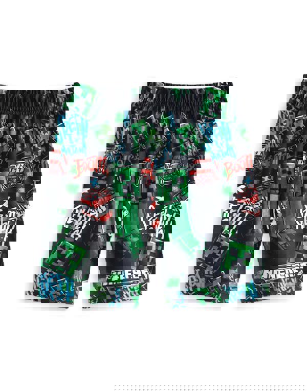 Minecraft Boys Multicoloured Creeper AOP Multi-Pack of 2 Short Sleeve Short Leg Pyjama Set