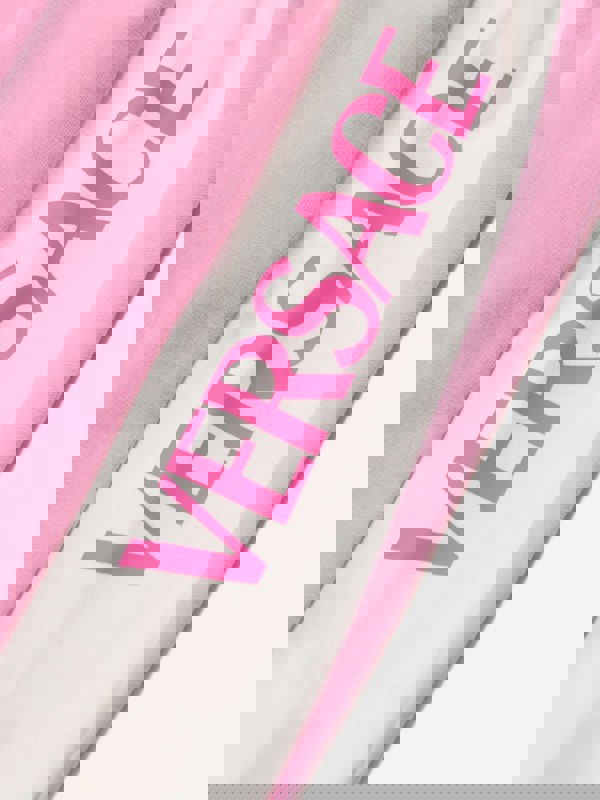 Versace Baby Girls Logo Joggers in Pink