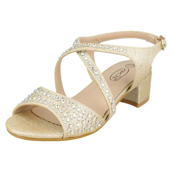 Spot On Girls Spot On Mid Heel Mule Sandals H1105