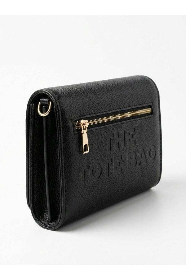 ikrush Constance Pebbled Faux Leather Text Bag