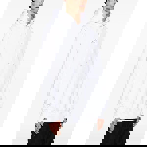 Lanvin Logo Loose Fit Hoodie   in  White