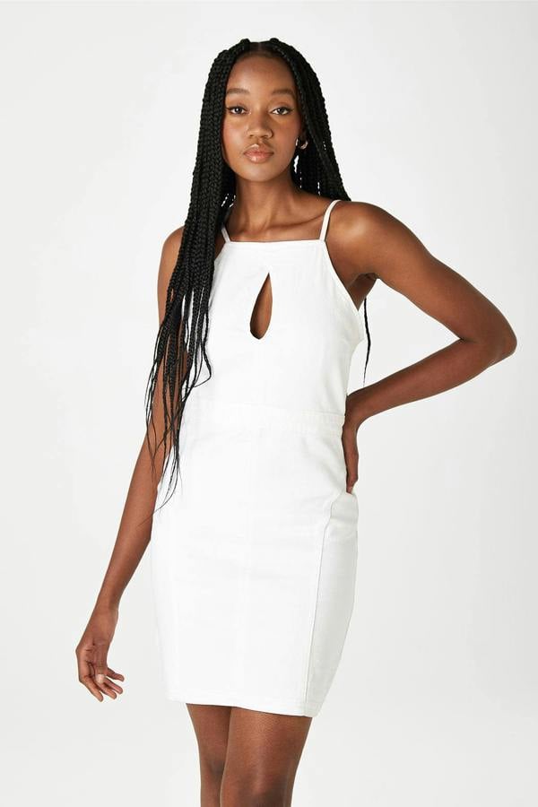 Urban Bliss Teardrop White Bodycon Dress