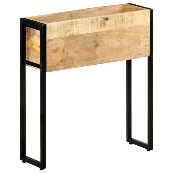 Berkfield Planter 60x20x68 cm Rough Mango Wood