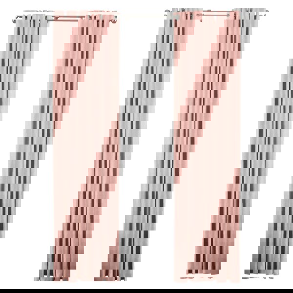 Riva Home Atlantic Eyelet Ringtop Curtains - Blush Pink