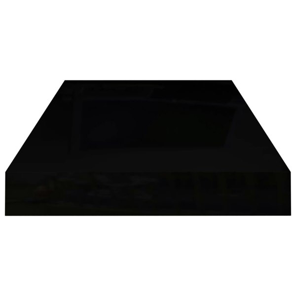 Berkfield Floating Wall Shelf High Gloss Black 50x23x3.8 cm MDF