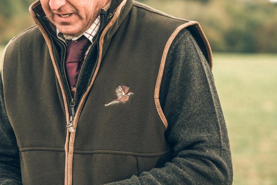 Stylish Jack Pyke fleece gilet with pheasant embroidery on chest